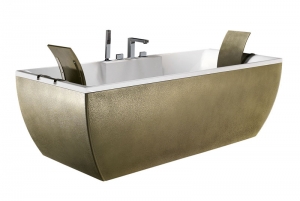 Vana Kalí Metal (Blu Bleu), design Antonio Bullo, materiál Ice Lucite, možno i s hydromasážním systémem, orientační cena od 175 000 do 394 000 Kč Vana Kalí Metal (Blu Bleu), design Antonio Bullo, materiál Ice Lucite, možno i s hydromasážním systémem, orientační cena od 175 000 do 394 000 Kč