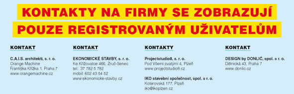 Kontakty na firmy a skrytý text se zobrazí až po registraci a přihlášení. Kontakty na firmy a skrytý text se zobrazí až po registraci a přihlášení.