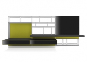 Nábytková stěna Flat C(B & B Italia, design Antonio Citterio), základnu lze libovolně doplňovat jednotlivými moduly. Nábytková stěna Flat C(B & B Italia, design Antonio Citterio), základnu lze libovolně doplňovat jednotlivými moduly.