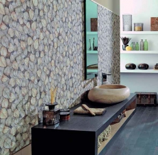Rektifi kovaný obklad Oxo Garden Arena (Porcelanosa), 31,6 × 90 cm, cena 2 293 Kč/m² (DESIGN BATH). Rektifi kovaný obklad Oxo Garden Arena (Porcelanosa), 31,6 × 90 cm, cena 2 293 Kč/m² (DESIGN BATH).