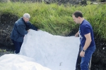 5) Na dno a boky výkopu rozprostřete geotextilii (200 g/m2) k obalení vsakovacích bloků. Bloky lze zabalit i předem vedle jámy. 5) Na dno a boky výkopu rozprostřete geotextilii (200 g/m2) k obalení vsakovacích bloků. Bloky lze zabalit i předem vedle jámy.