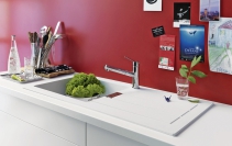 Dřez Sirius SID 611 (Franke), materiál Tectonite, vnější rozměr 100 x 51 cm, cena 4 450 Kč, www.koupelny-sen.cz. Dřez Sirius SID 611 (Franke), materiál Tectonite, vnější rozměr 100 x 51 cm, cena 4 450 Kč, www.koupelny-sen.cz.