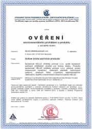 HELUZ jako jediný výrobce cihel v ČR deklaruje ekologické dopady svých výrobků. HELUZ jako jediný výrobce cihel v ČR deklaruje ekologické dopady svých výrobků.